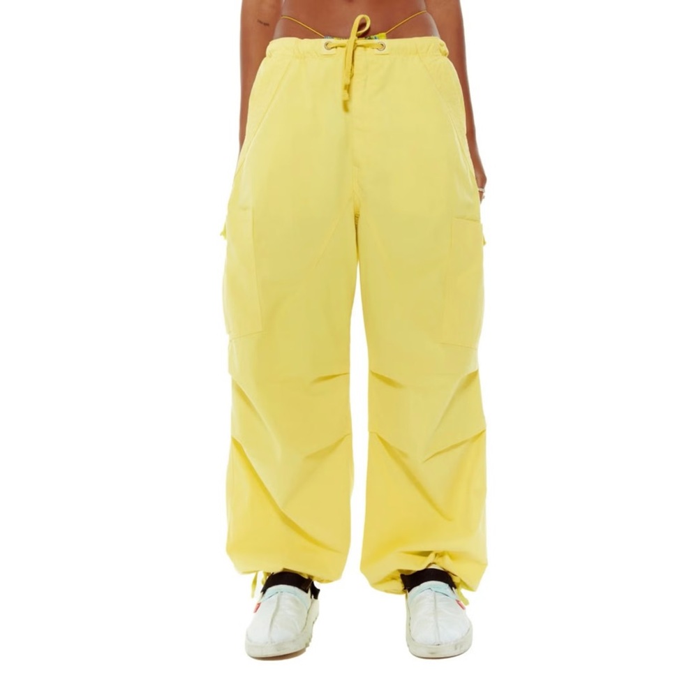 Jaded London Yellow Parachute Pants